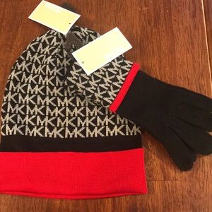 Michael Kors hat and gloves NWT